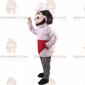 Traje de mascote Chef BIGGYMONKEY™ com bigode grande –