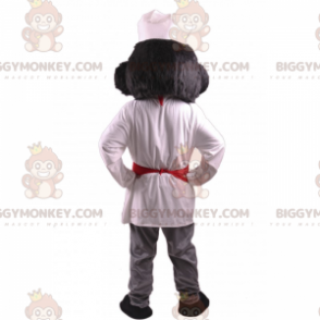 Traje de mascote Chef BIGGYMONKEY™ com bigode grande –