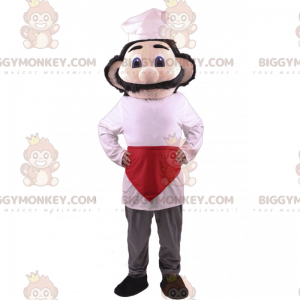 Chef BIGGYMONKEY™ Mascot Costume with Big Mustache -