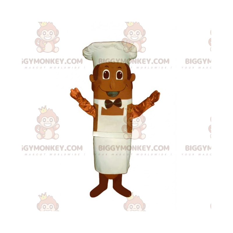 Costume de mascotte BIGGYMONKEY™ de chef avec nœud papillon -