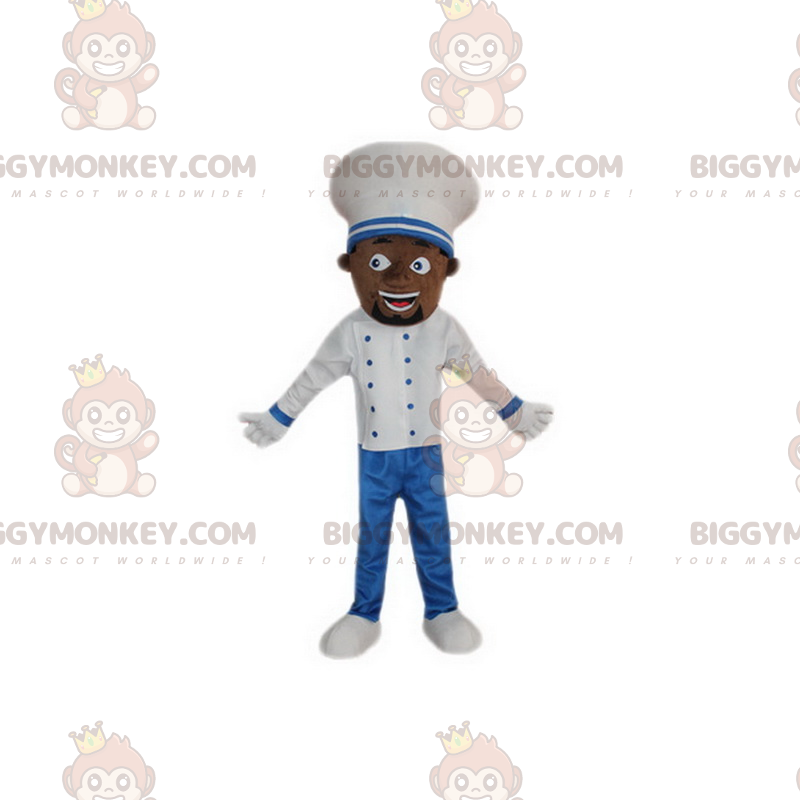 Lachende chef-kok BIGGYMONKEY™ mascottekostuum - Biggymonkey.com