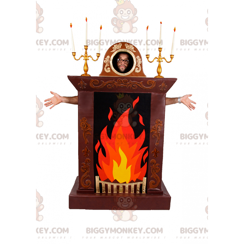 Fireplace BIGGYMONKEY™ Mascot Costume – Biggymonkey.com