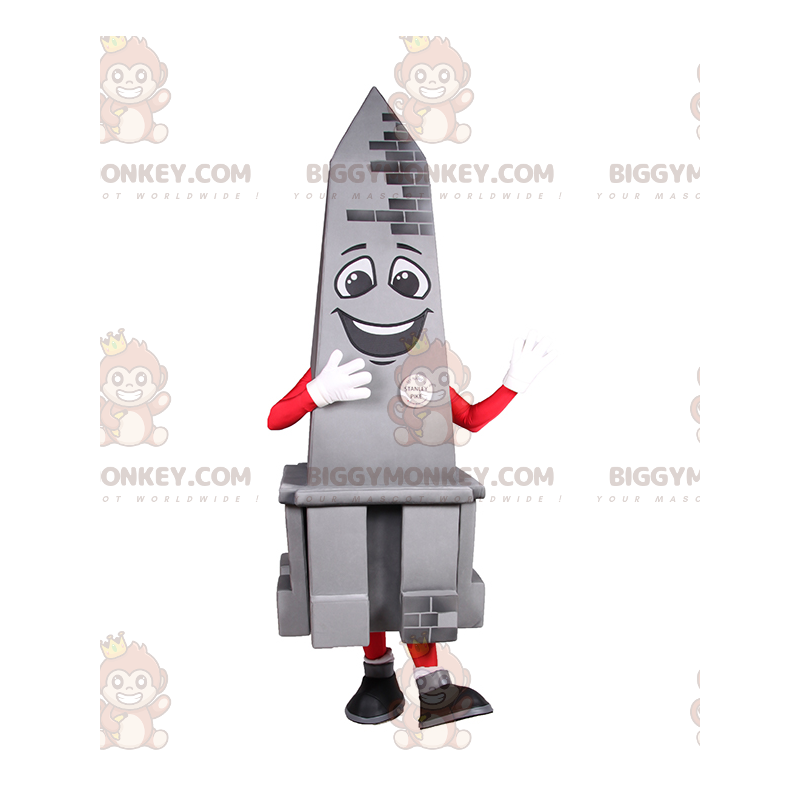 Costume da mascotte Obelisco sorridente BIGGYMONKEY™ -