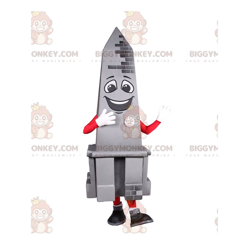 Costume de mascotte BIGGYMONKEY™ d'obélisque souriante -