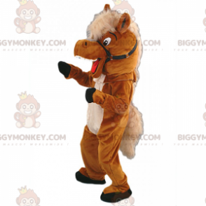 Costume de mascotte BIGGYMONKEY™ de cheval au pelage doux -