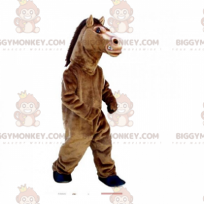 Horse with Crest BIGGYMONKEY™ Mascot Costume Black –