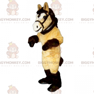 Costume da mascotte cavallo BIGGYMONKEY™ con imbracatura grande