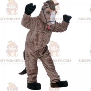 Pferd BIGGYMONKEY™ Maskottchenkostüm mit Geschirr -
