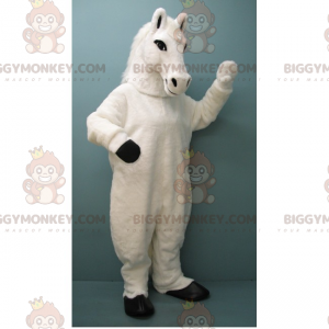 Costume de mascotte BIGGYMONKEY™ de cheval blanc -