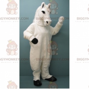 Costume da mascotte BIGGYMONKEY™ cavallo bianco -