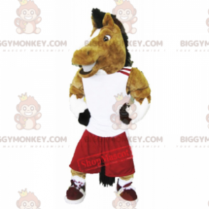 Costume da mascotte cavallo BIGGYMONKEY™ in abbigliamento