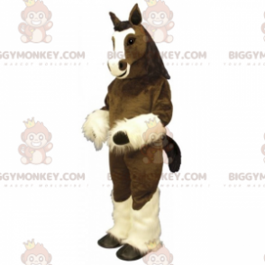 Brown Horse and White Legs BIGGYMONKEY™ Mascot Costume –