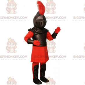 Ridder i rød og sort rustning BIGGYMONKEY™ maskotkostume -