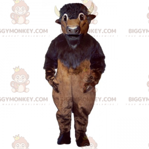 Disfraz de mascota BIGGYMONKEY™ de búfalo marrón -