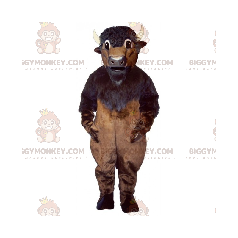 Brun buffel BIGGYMONKEY™ maskotdräkt - BiggyMonkey maskot