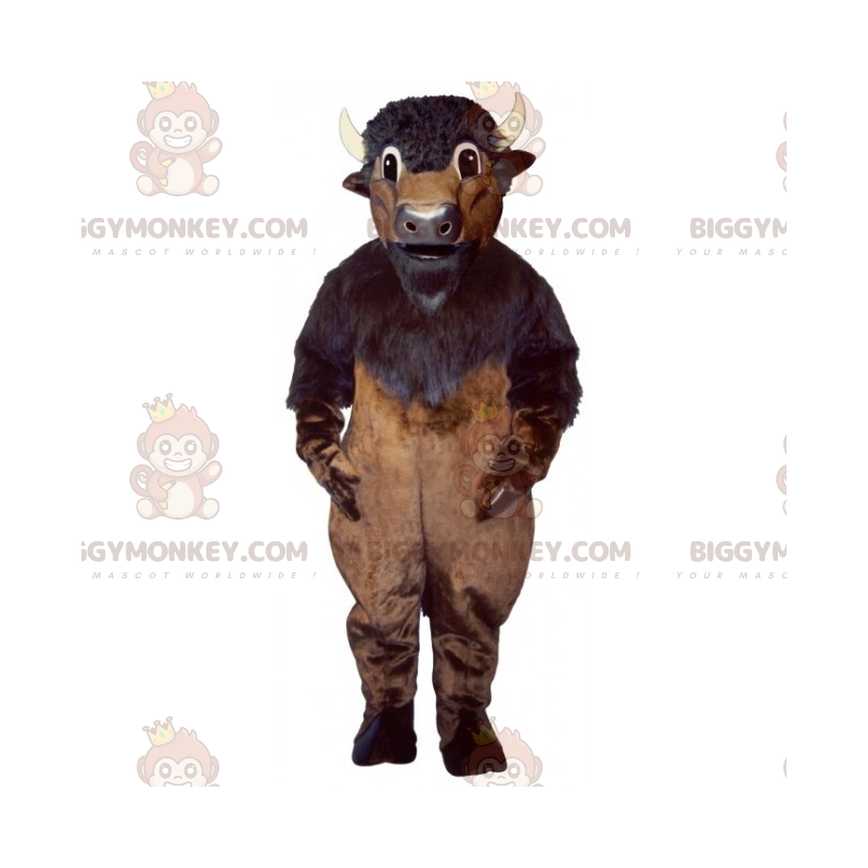 Disfraz de mascota BIGGYMONKEY™ de búfalo marrón -