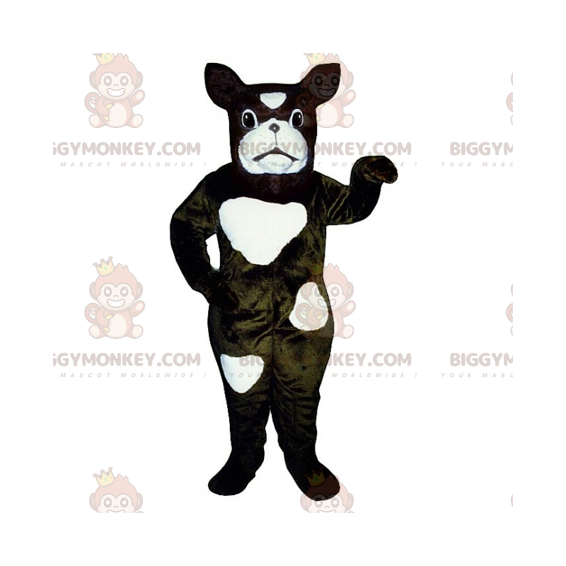 Dog BIGGYMONKEY™ Mascot Costume - Spotted French Bulldog –