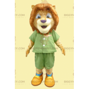 BIGGYMONKEY™ Costume da mascotte cucciolo di leone in abito