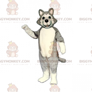 Hund BIGGYMONKEY™ Maskottchen-Kostüm – Grauer Husky -