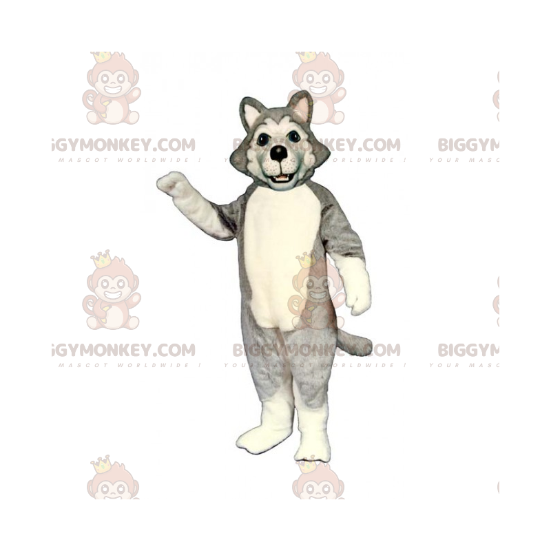 Hond BIGGYMONKEY™ Mascottekostuum - Grijze Husky -