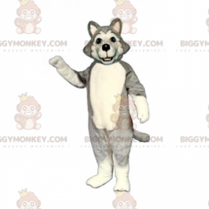 Costume da mascotte cane BIGGYMONKEY™ - Husky grigio -