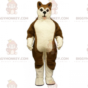 Hund BIGGYMONKEY™ Maskottchen-Kostüm – Brauner Husky -