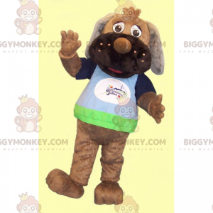 BIGGYMONKEY™ Hund med långa öron Maskotdräkt & t-shirt -