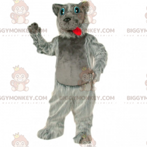 Blauäugiger Hund BIGGYMONKEY™ Maskottchen-Kostüm -