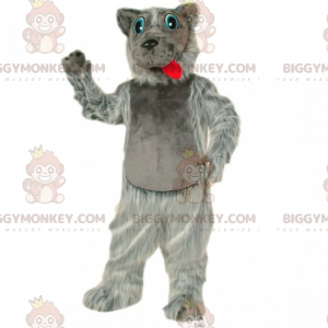 Costume de mascotte BIGGYMONKEY™ de chien aux yeux bleus -