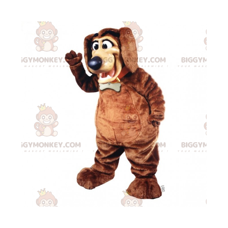 Costume da mascotte cane BIGGYMONKEY™ con collare e targhetta -