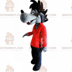 Dog BIGGYMONKEY™ Mascot Costume with Crest Black –