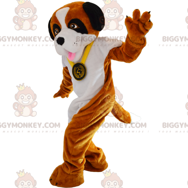 Koiran BIGGYMONKEY™ maskottiasu mitalilla - Biggymonkey.com