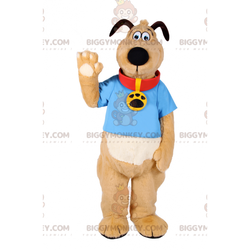Costume de mascotte BIGGYMONKEY™ de chien avec teeshirt et