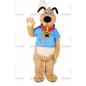 Dog BIGGYMONKEY™ Mascot Costume with Tee Shirt and Medal -