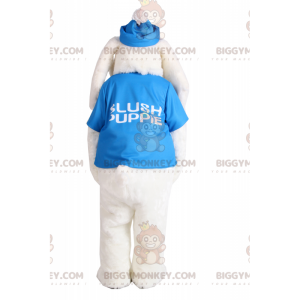 Costume de mascotte BIGGYMONKEY™ de chien blanc a longues