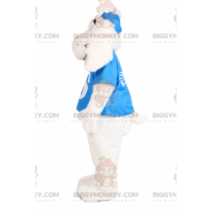 Traje de mascote de cachorro de orelhas compridas branco