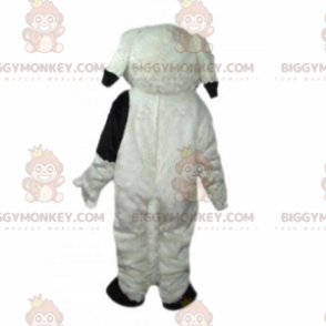 Fantasia de mascote BIGGYMONKEY™ cão branco com manchas pretas