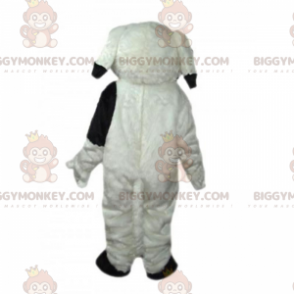 Kostým maskota BIGGYMONKEY™ Bílý pes s černými skvrnami na