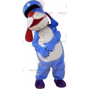 Traje de mascote Blue Dog BIGGYMONKEY™ com boné –