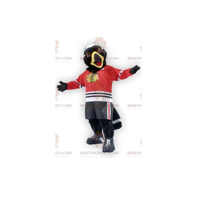 Mustavalkoinen Bird Eagle BIGGYMONKEY™ maskottiasu