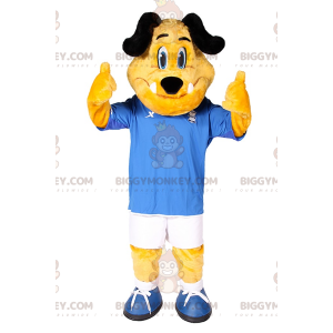 Costume de mascotte BIGGYMONKEY™ de chien en tenue de football