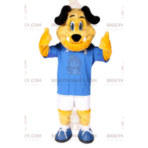 Costume de mascotte BIGGYMONKEY™ de chien en tenue de football
