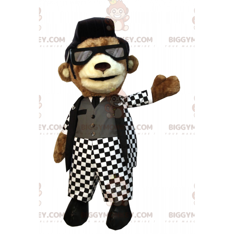 BIGGYMONKEY™ Rock'n'Roll Outfit Hundemaskotkostume -