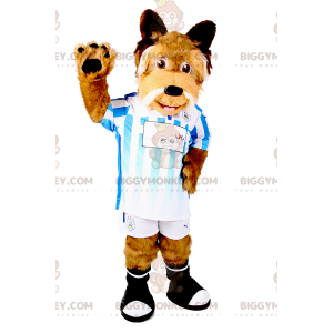 Στολή μασκότ σκύλου BIGGYMONKEY™ σε ποδοσφαιρική στολή -