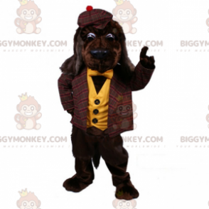 BIGGYMONKEY™ Hundemaskotkostume i typisk engelsk outfit -