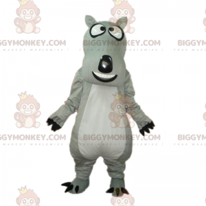 Kostým maskota BigGYMONKEY™ šedého psa s velkou hlavou –