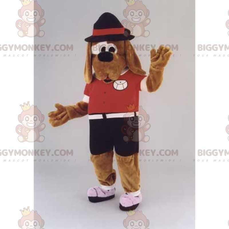 BIGGYMONKEY™ Hondenmascottekostuum met lange oren en hoed -