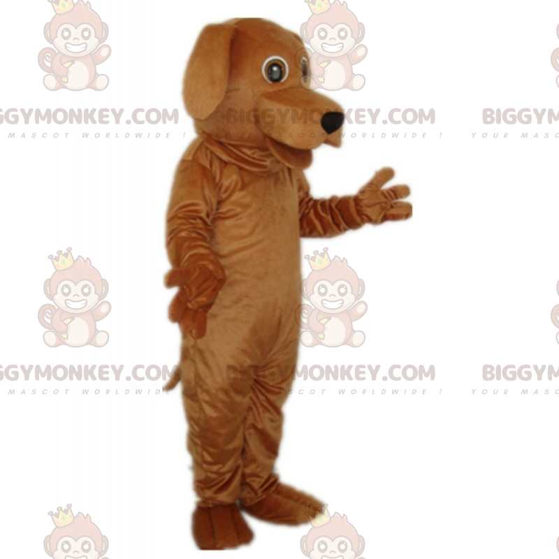 Brauner Hund mit langen Ohren BIGGYMONKEY™ Maskottchen-Kostüm -