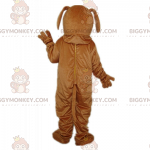Costume de mascotte BIGGYMONKEY™ de chien marron avec longues