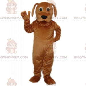 Brun hund med lange ører BIGGYMONKEY™ maskotkostume -